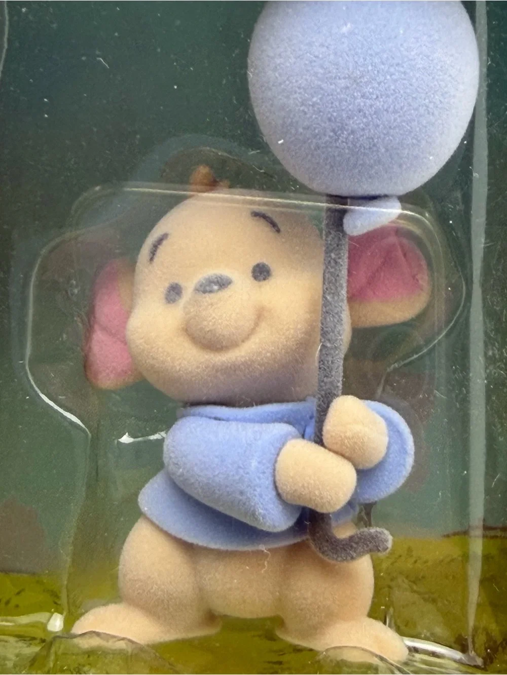 Disney Winnie the Pooh & Roo Flocked Figures Set With Pot New